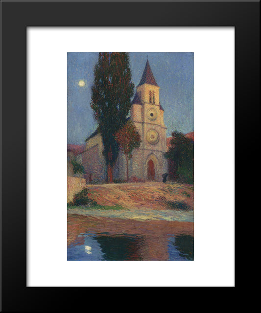 Church By The River 20x24 Black Modern Wood Framed Art Print Poster by Martin, Henri
