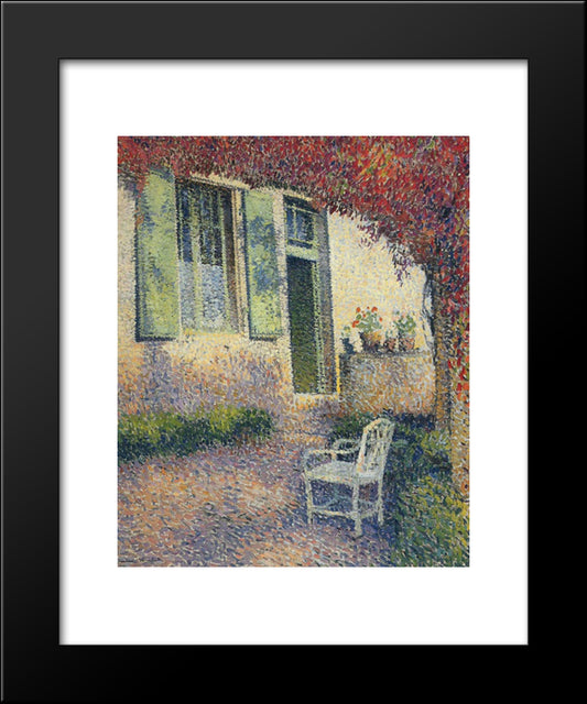 Garden Court 20x24 Black Modern Wood Framed Art Print Poster by Martin, Henri