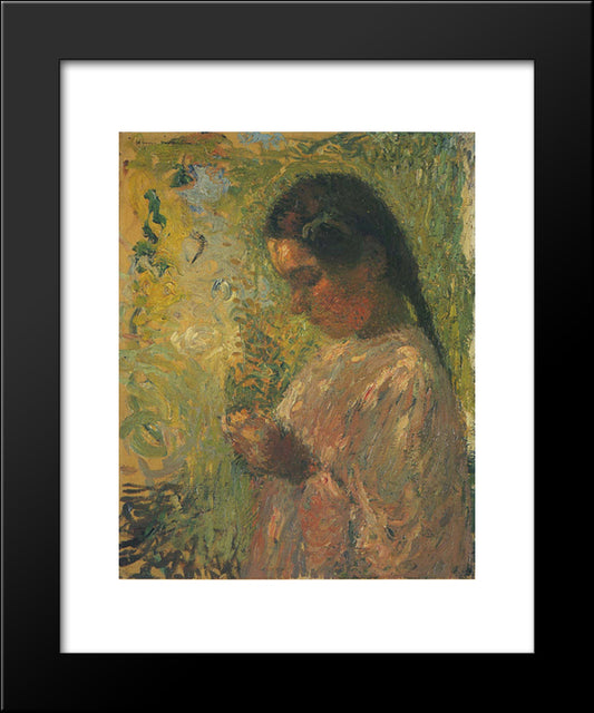 Study Of Young Farmers 20x24 Black Modern Wood Framed Art Print Poster by Martin, Henri