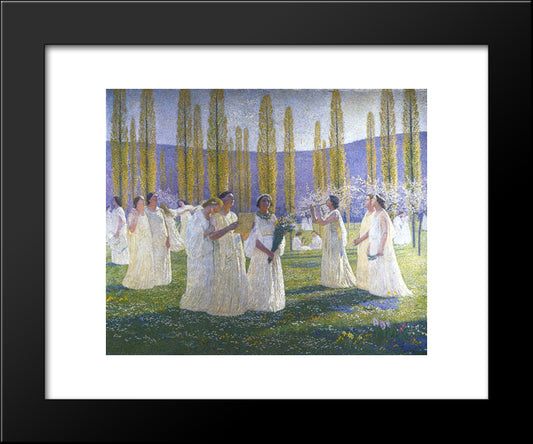 Study For The Champs Elysees 20x24 Black Modern Wood Framed Art Print Poster by Martin, Henri