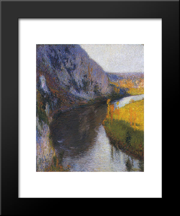 The Cliffs Of Lot 20x24 Black Modern Wood Framed Art Print Poster by Martin, Henri