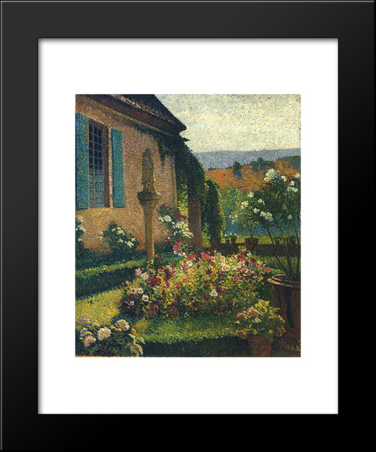 Garden Of The Artist 20x24 Black Modern Wood Framed Art Print Poster by Martin, Henri