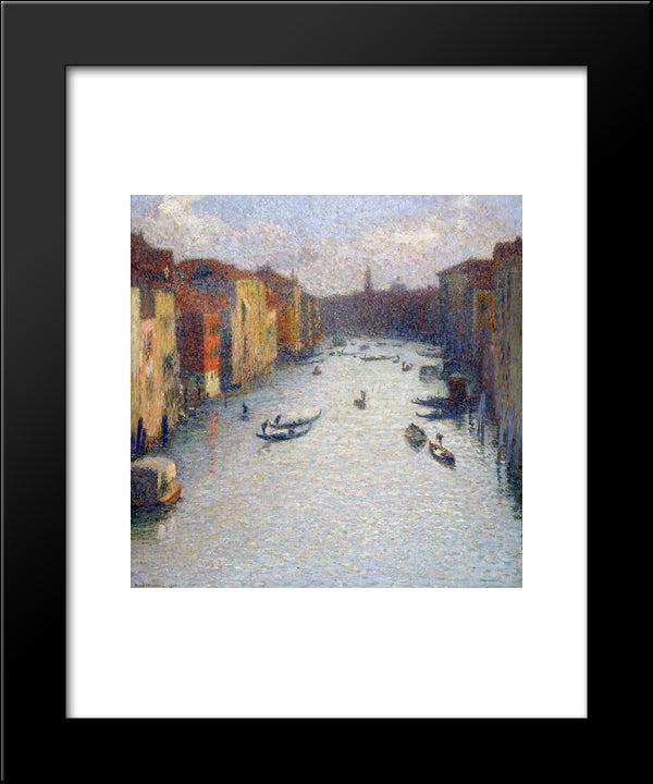 Grand Canal, Venice 20x24 Black Modern Wood Framed Art Print Poster by Martin, Henri