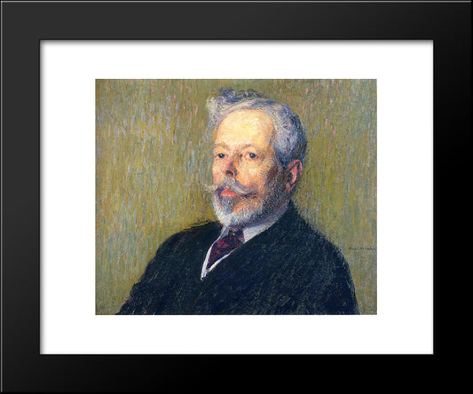 Self Portrait 20x24 Black Modern Wood Framed Art Print Poster by Martin, Henri