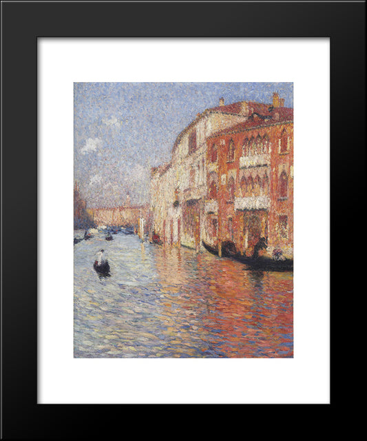 Jaune Palace In Venice 20x24 Black Modern Wood Framed Art Print Poster by Martin, Henri