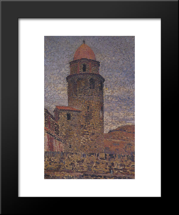 La Campana A Collioure 20x24 Black Modern Wood Framed Art Print Poster by Martin, Henri