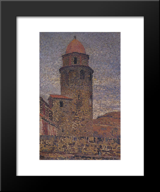 La Campana A Collioure 20x24 Black Modern Wood Framed Art Print Poster by Martin, Henri