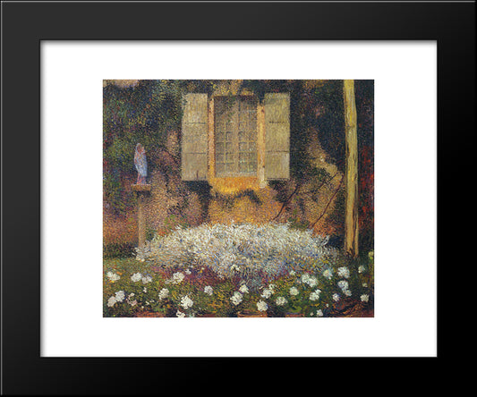 The Window To The Garden 20x24 Black Modern Wood Framed Art Print Poster by Martin, Henri