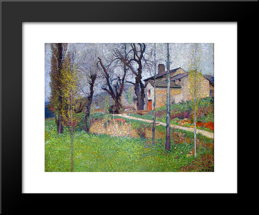 The House Of Sabotier 20x24 Black Modern Wood Framed Art Print Poster by Martin, Henri