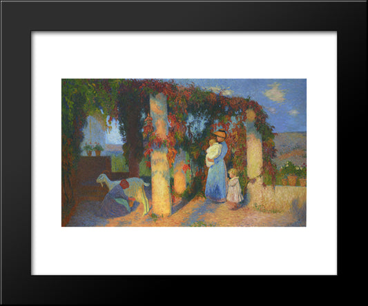 The Pergola In Marquayrol 20x24 Black Modern Wood Framed Art Print Poster by Martin, Henri