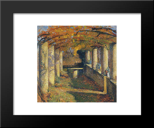 The Pergola In Marquayrol 20x24 Black Modern Wood Framed Art Print Poster by Martin, Henri