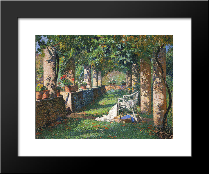 The Pergola In Spring 20x24 Black Modern Wood Framed Art Print Poster by Martin, Henri