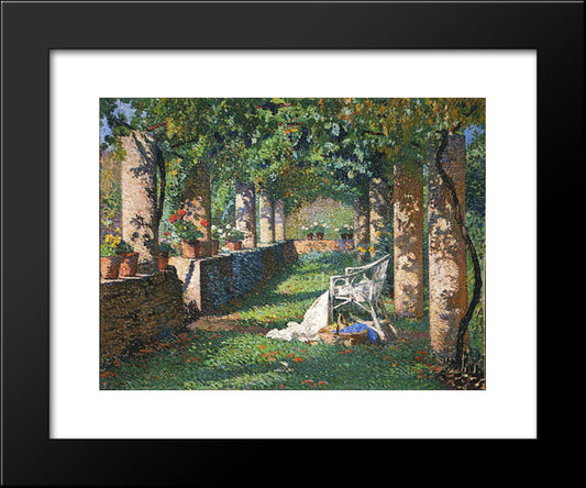 The Pergola In Spring 20x24 Black Modern Wood Framed Art Print Poster by Martin, Henri
