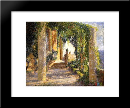 The Pergola 20x24 Black Modern Wood Framed Art Print Poster by Martin, Henri