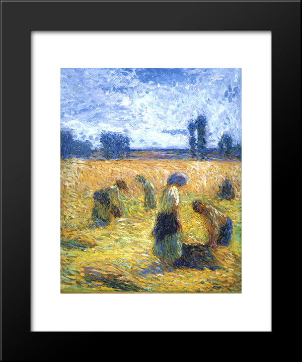 The Harvest 20x24 Black Modern Wood Framed Art Print Poster by Martin, Henri