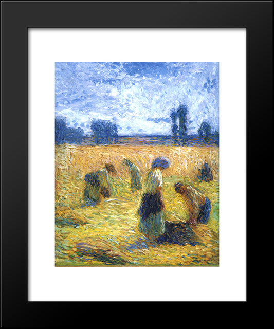 The Harvest 20x24 Black Modern Wood Framed Art Print Poster by Martin, Henri