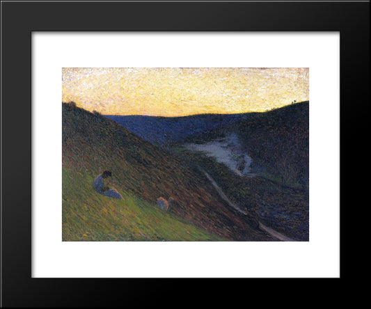 Valley Verde In Crepuscule 20x24 Black Modern Wood Framed Art Print Poster by Martin, Henri