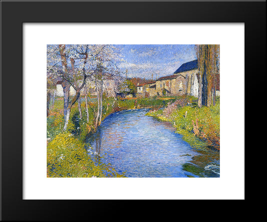 The Labastide Du Vert In Spring 20x24 Black Modern Wood Framed Art Print Poster by Martin, Henri