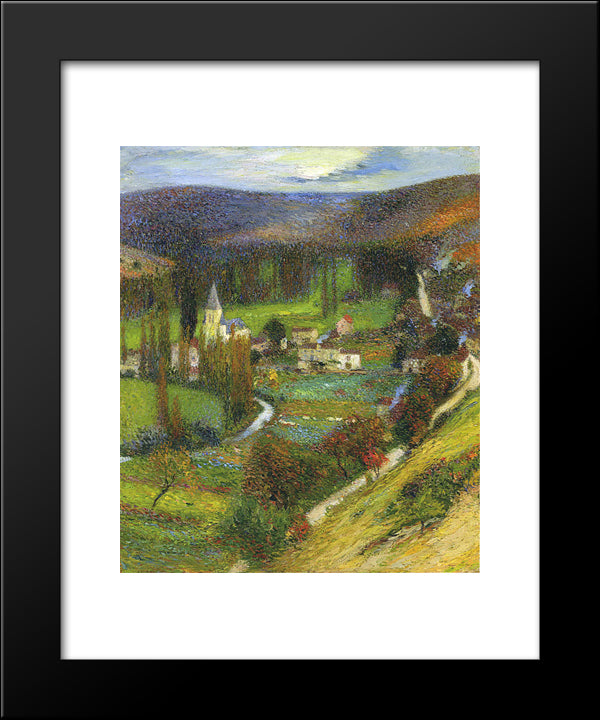 Labastide Du Vert - Morning Effect 20x24 Black Modern Wood Framed Art Print Poster by Martin, Henri