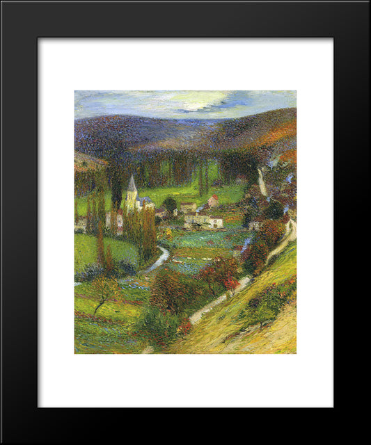 Labastide Du Vert - Morning Effect 20x24 Black Modern Wood Framed Art Print Poster by Martin, Henri