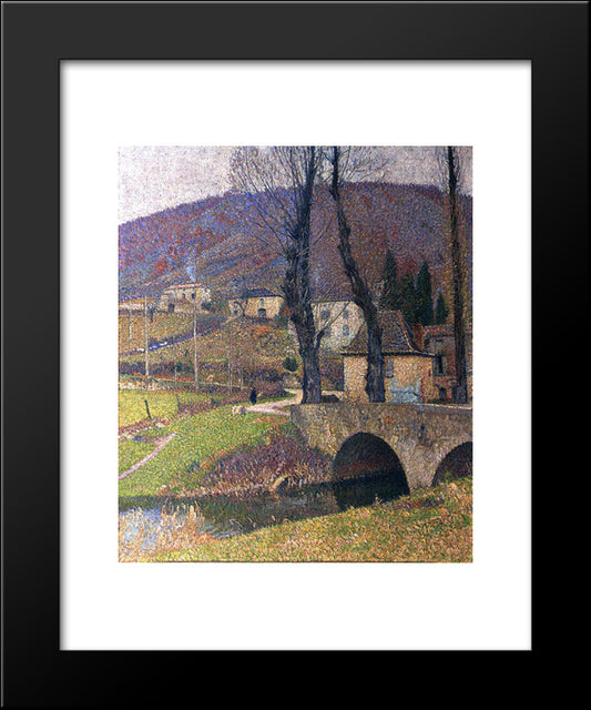 Labastide Du Vert Village 20x24 Black Modern Wood Framed Art Print Poster by Martin, Henri
