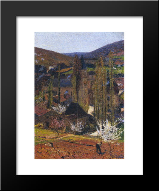 Labastide Du Vert Near Presbytere 20x24 Black Modern Wood Framed Art Print Poster by Martin, Henri