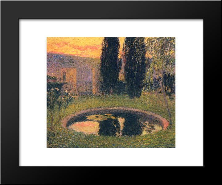 In The Garden 20x24 Black Modern Wood Framed Art Print Poster by Martin, Henri