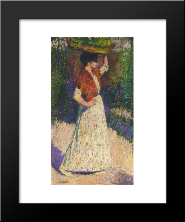 Vintaging Girl 20x24 Black Modern Wood Framed Art Print Poster by Martin, Henri
