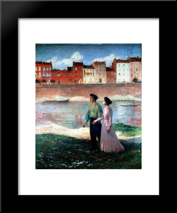 The Lovers 20x24 Black Modern Wood Framed Art Print Poster by Martin, Henri