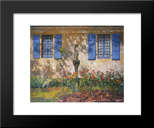 The Windows Of Marquayrol 20x24 Black Modern Wood Framed Art Print Poster by Martin, Henri