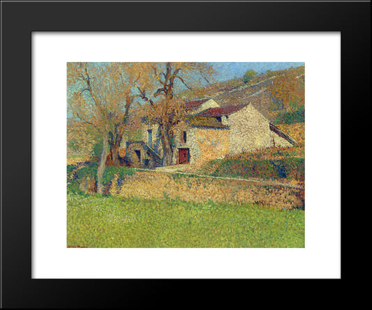 Labastide Farmhouse Near Labastide Du Vert 20x24 Black Modern Wood Framed Art Print Poster by Martin, Henri