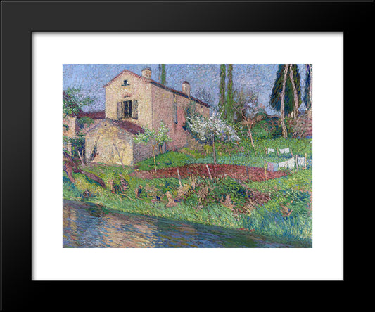 Marie Louise House In Spring 20x24 Black Modern Wood Framed Art Print Poster by Martin, Henri