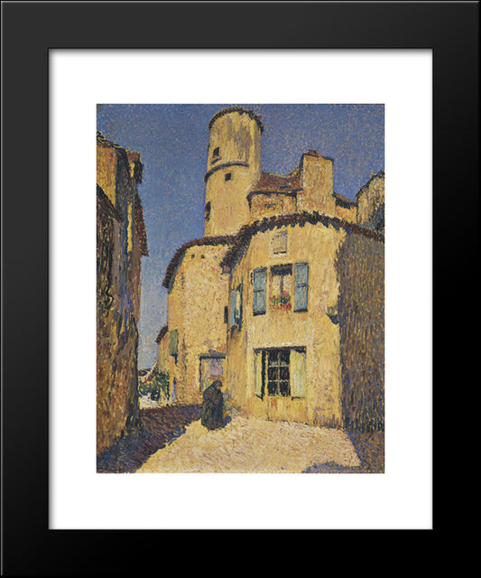 Houses For Gigouzac 20x24 Black Modern Wood Framed Art Print Poster by Martin, Henri