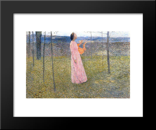 Muse In The Fields 20x24 Black Modern Wood Framed Art Print Poster by Martin, Henri