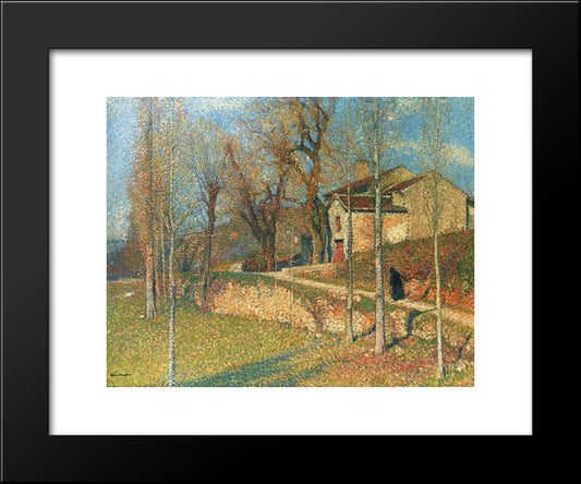 Near Colliure In Twilight 20x24 Black Modern Wood Framed Art Print Poster by Martin, Henri