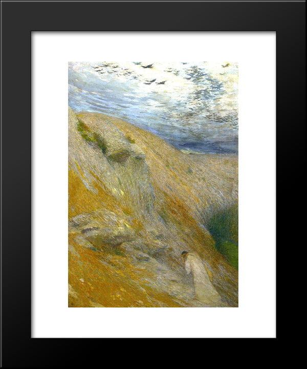 Orpheus Returns From The Pursuit Of Eurydice 20x24 Black Modern Wood Framed Art Print Poster by Martin, Henri