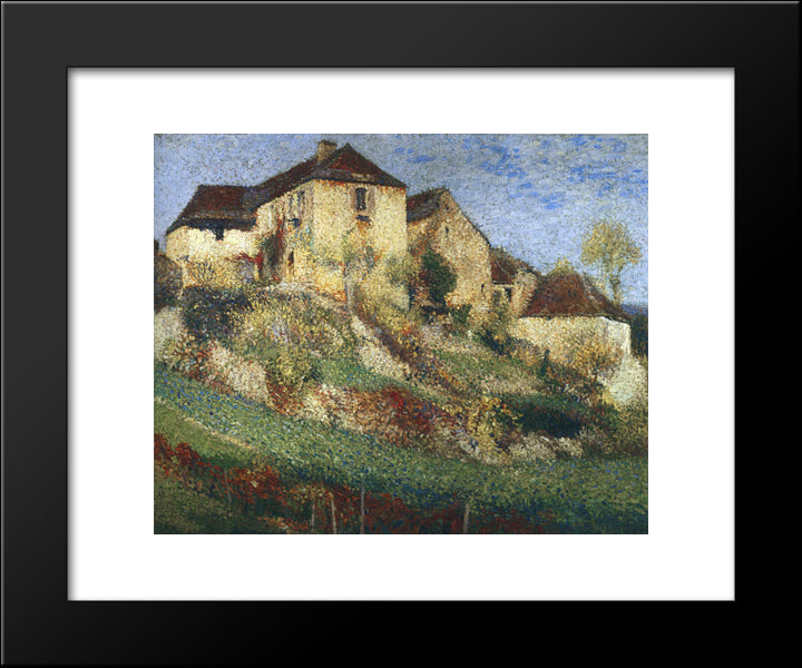 Landscape With House 20x24 Black Modern Wood Framed Art Print Poster by Martin, Henri