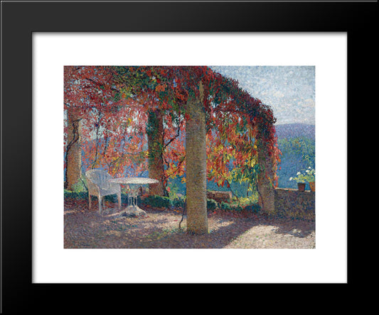 Pergola In Marquayrol In Autumn 20x24 Black Modern Wood Framed Art Print Poster by Martin, Henri