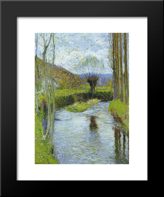 River Vert In Spring 20x24 Black Modern Wood Framed Art Print Poster by Martin, Henri