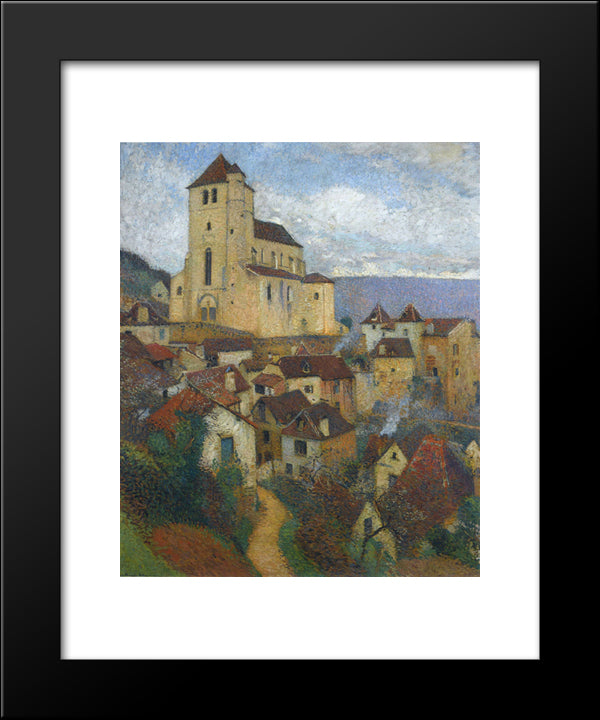 Saint Cirq Lapopie 20x24 Black Modern Wood Framed Art Print Poster by Martin, Henri