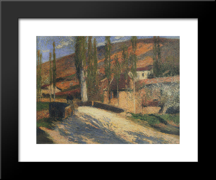 Part Of Labastide Bridge 20x24 Black Modern Wood Framed Art Print Poster by Martin, Henri