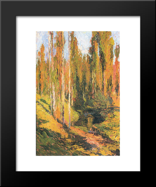 Sous Bois 20x24 Black Modern Wood Framed Art Print Poster by Martin, Henri