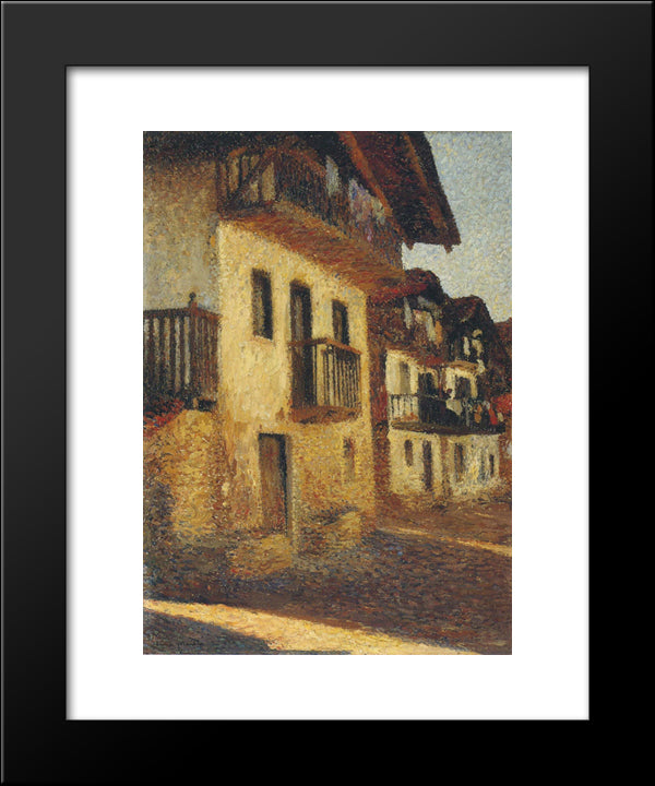 Street In The Village 20x24 Black Modern Wood Framed Art Print Poster by Martin, Henri