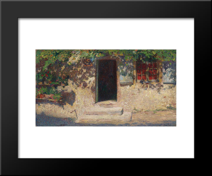 The Open Door 20x24 Black Modern Wood Framed Art Print Poster by Martin, Henri