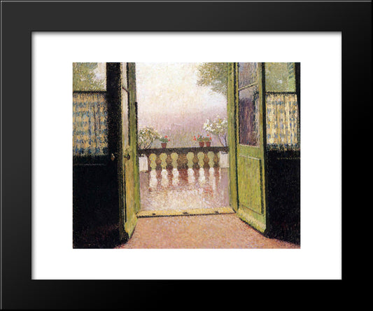 The Terrace 20x24 Black Modern Wood Framed Art Print Poster by Martin, Henri