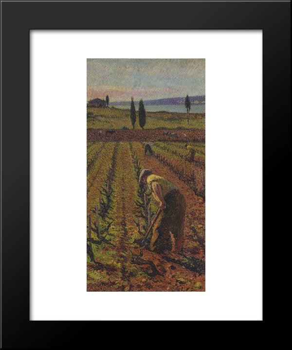 Farmer 20x24 Black Modern Wood Framed Art Print Poster by Martin, Henri