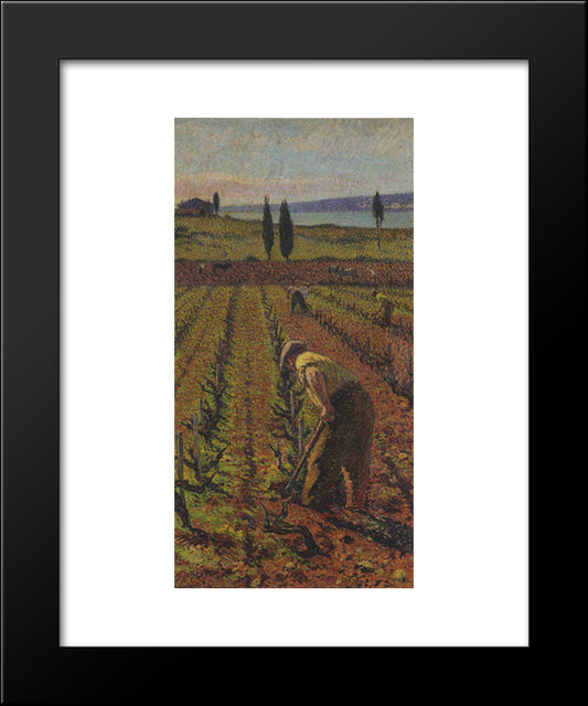 Farmer 20x24 Black Modern Wood Framed Art Print Poster by Martin, Henri