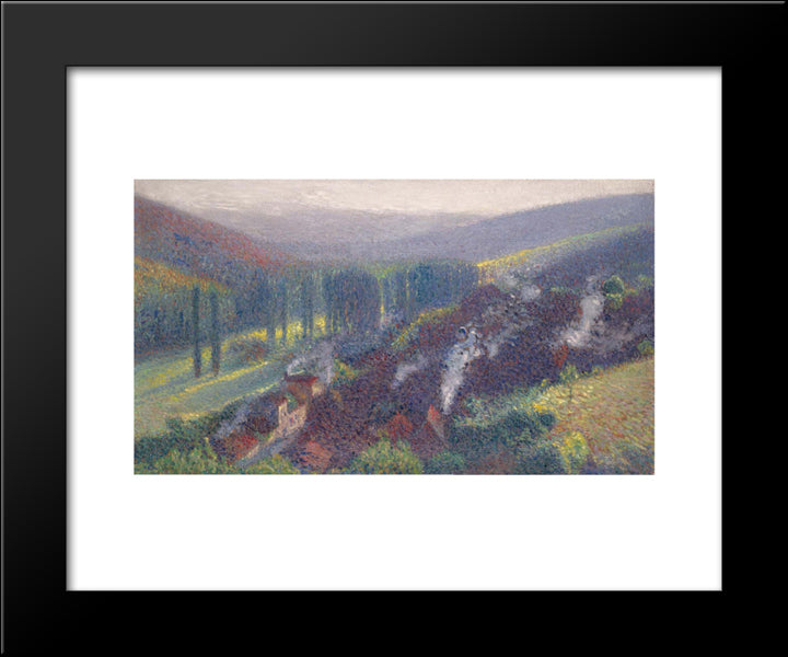 Terrace At Marquayrol 20x24 Black Modern Wood Framed Art Print Poster by Martin, Henri