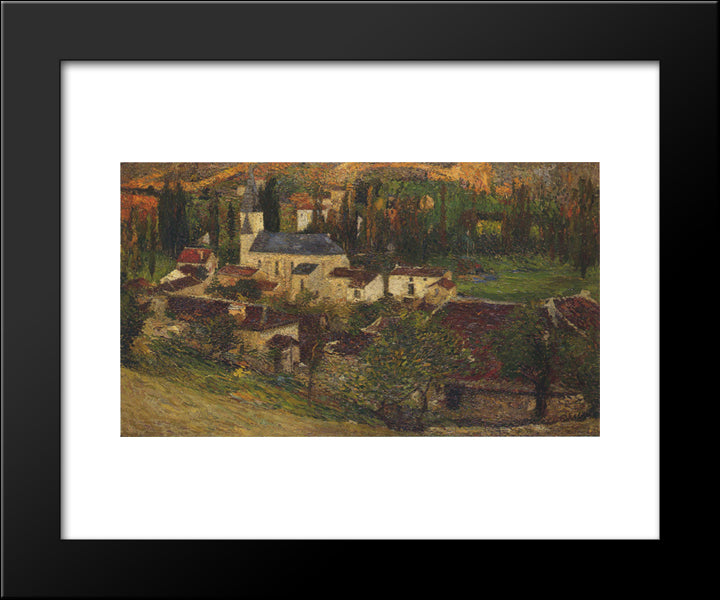 The Village Among The Trees 20x24 Black Modern Wood Framed Art Print Poster by Martin, Henri