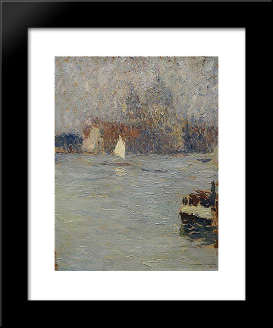 View Of Venice 20x24 Black Modern Wood Framed Art Print Poster by Martin, Henri